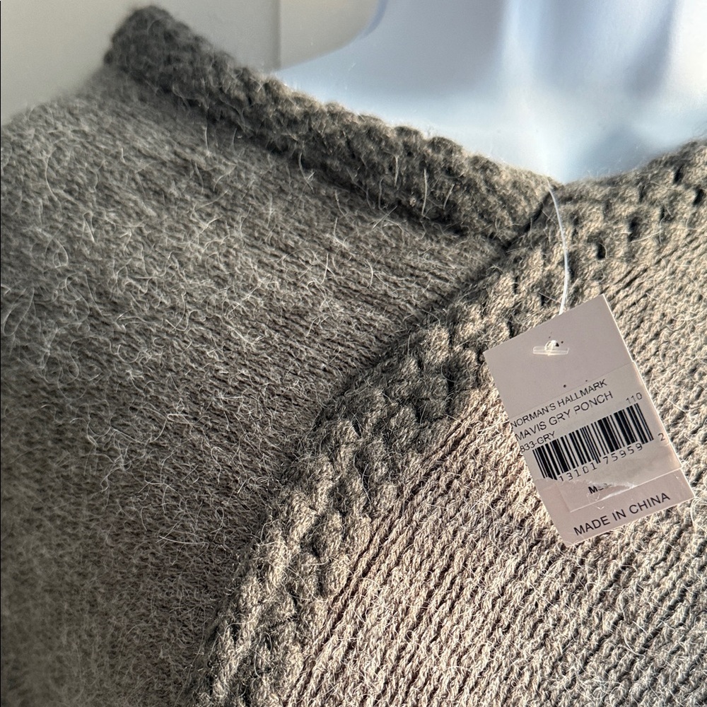 Chic Tan Poncho Sweater - Picture 2 of 3